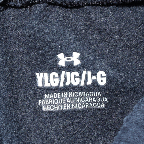 Under Armour Boys Black Jogger Trousers Size 12-13 Years Fleece Activewear