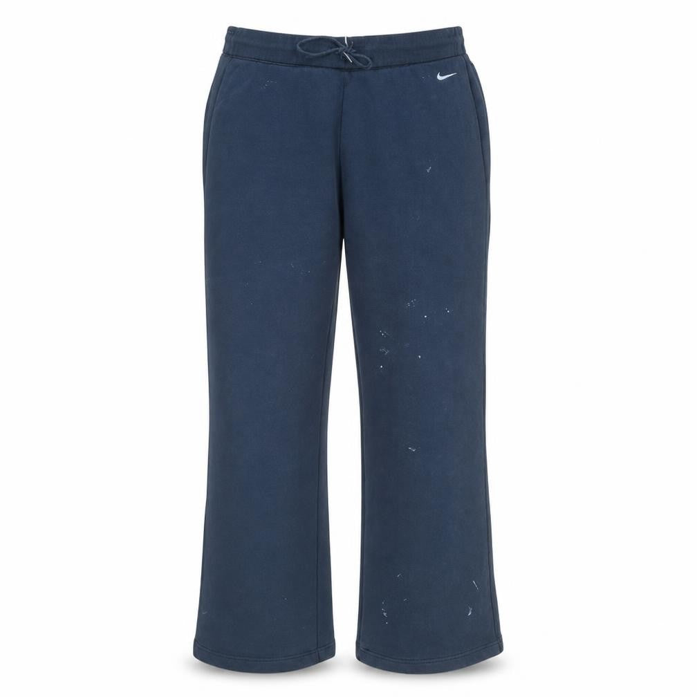 Front view of Nike Men's Blue Cotton Sweatpants M Regular Fit Drawstring Activewear