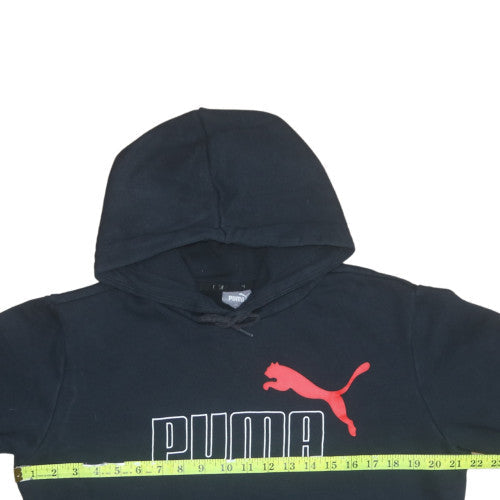 Puma Men's Black Pullover Hoodie Small Logo Sportswear
