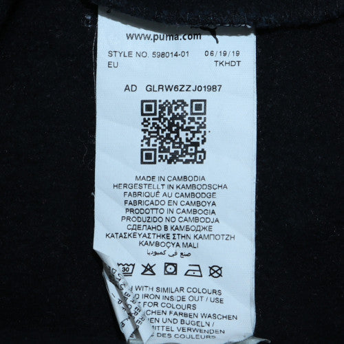 Puma Men's Black Pullover Hoodie Small Logo Sportswear