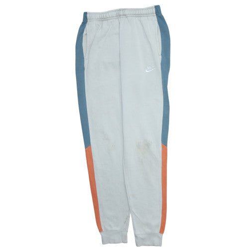 Nike Men's Grey Colourblock Fleece Jogger Trousers Size S Tall