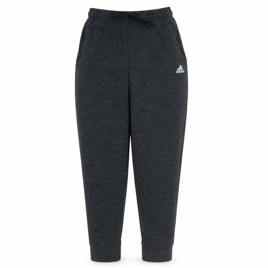 Front view of Adidas Men's Black M Jogger Sweatpants with Drawstring Waist