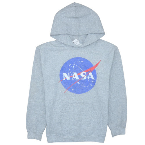 Gildan Men's Grey NASA Pullover Hoodie Small Graphic Fleece Jumper