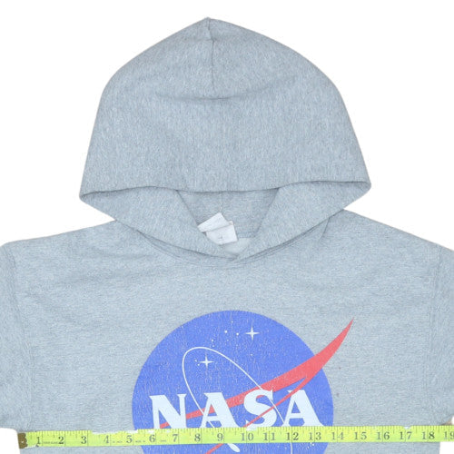 Gildan Men's Grey NASA Pullover Hoodie Small Graphic Fleece Jumper