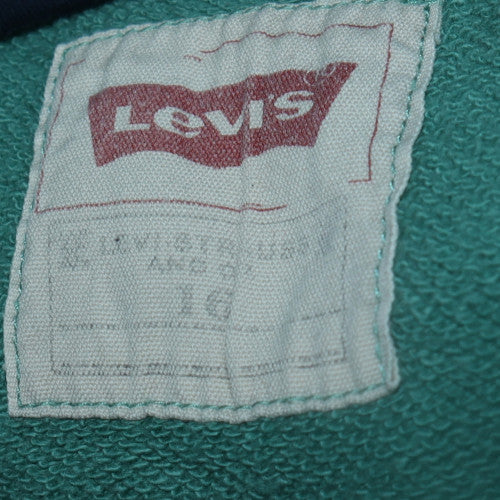 Levi's Womens Green Pullover Hoodie Cotton Size 16 Graphic Print