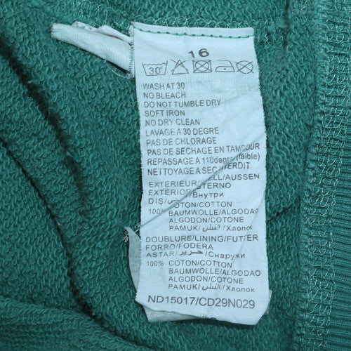 Levi's Womens Green Pullover Hoodie Cotton Size 16 Graphic Print