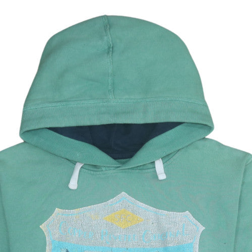 Levi's Womens Green Pullover Hoodie Cotton Size 16 Graphic Print