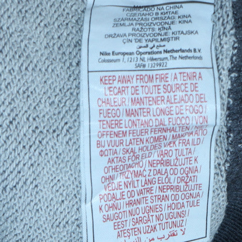 Nike Womens Charcoal Grey XL 1/4 Zip Hooded Pullover Sweatshirt