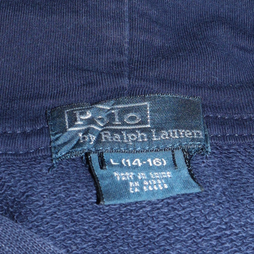 Polo Ralph Lauren Womens Navy Hoodie L (14-16) American Flag Print