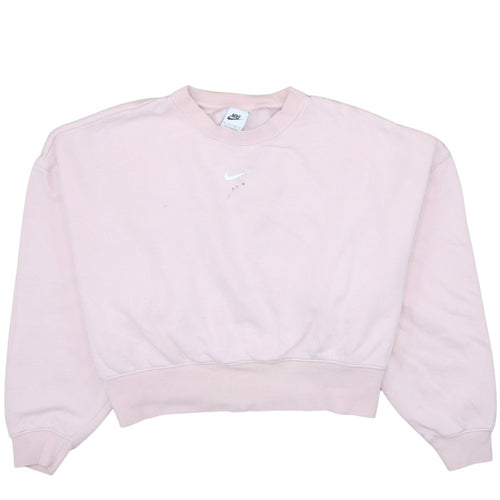 Nike Women's Pink Crew Neck Pullover Sweatshirt XS Cotton Blend