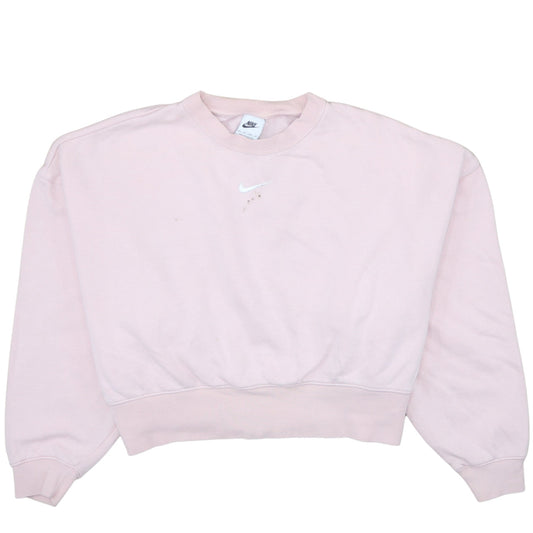 Nike Women's Pink Crew Neck Pullover Sweatshirt XS Cotton Blend