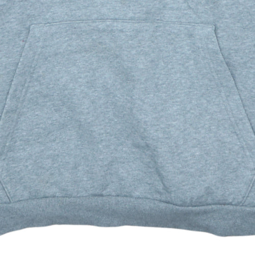 Puma Men's Grey Pullover Hoodie 2XL Regular Fit Logo Fleece Sweatshirt