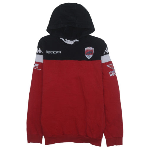 Kappa Men's Red & Black Rugby Hoodie Large Pullover Sweatshirt