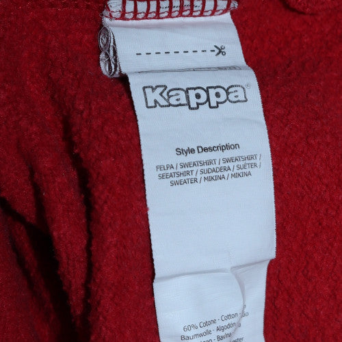 Kappa Men's Red & Black Rugby Hoodie Large Pullover Sweatshirt