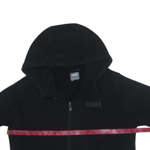 Puma Men's Black Full Zip Hoodie Medium Classic Fleece