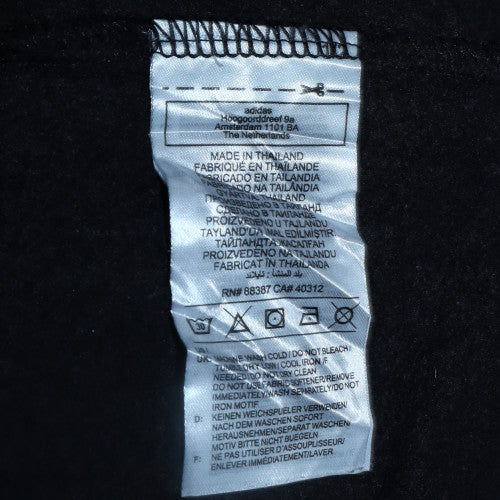 Adidas Mens Black Hoodie Pullover M Logo Cotton Blend