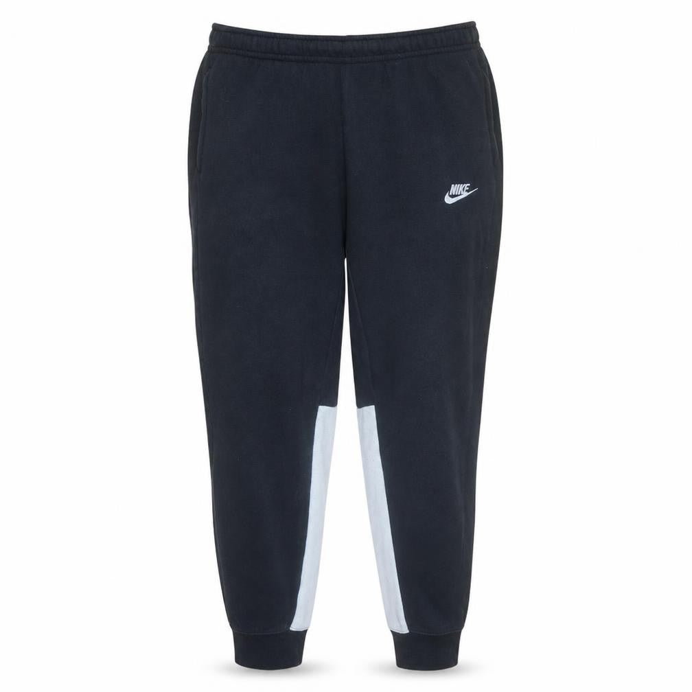 Front view of Nike Men's Black Jogger Fleece Sweatpants L Regular Fit