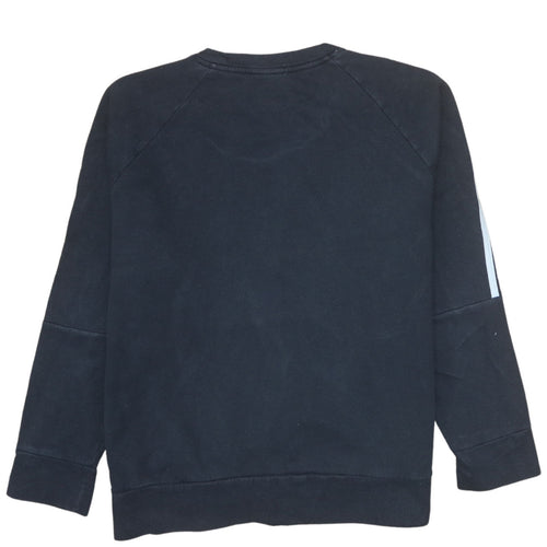 Adidas Women Black Crew Neck Long Sleeve Pullover Sweatshirt Size 14