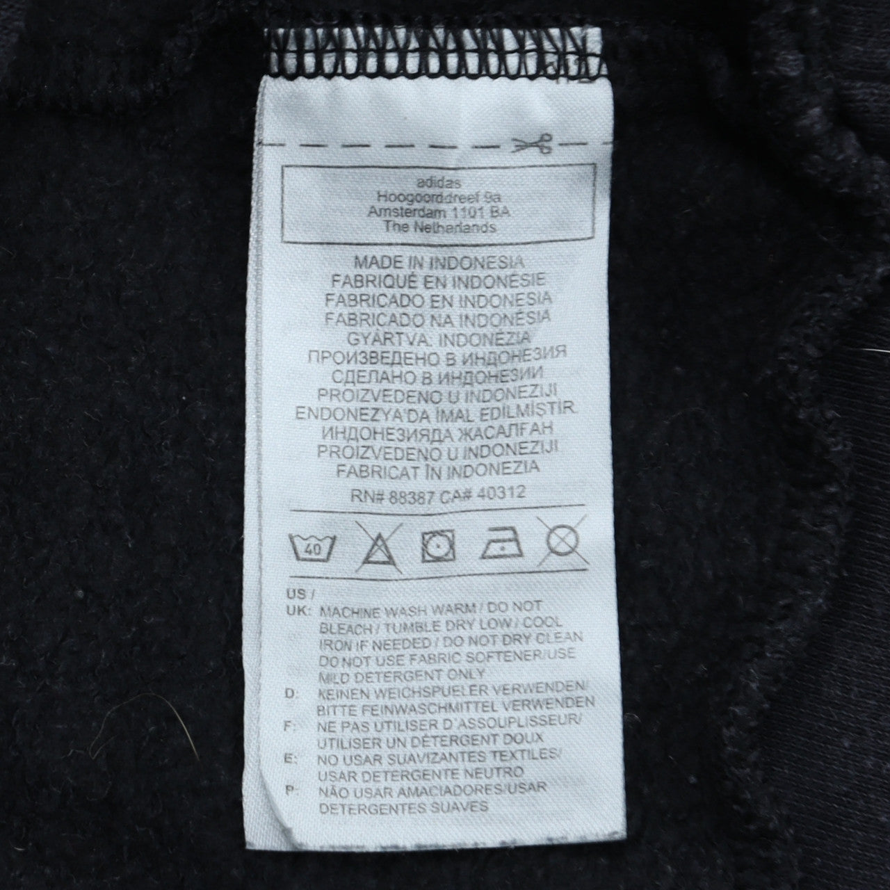 Adidas Women Black Crew Neck Long Sleeve Pullover Sweatshirt Size 14