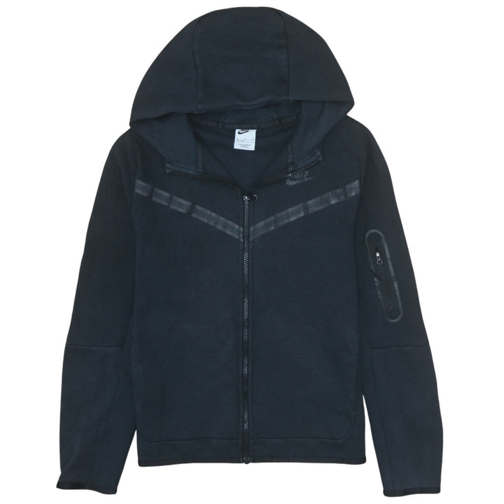 Nike Boys Black Full Zip Hoodie XL 158-170cm Fleece Casual Sweatshirt
