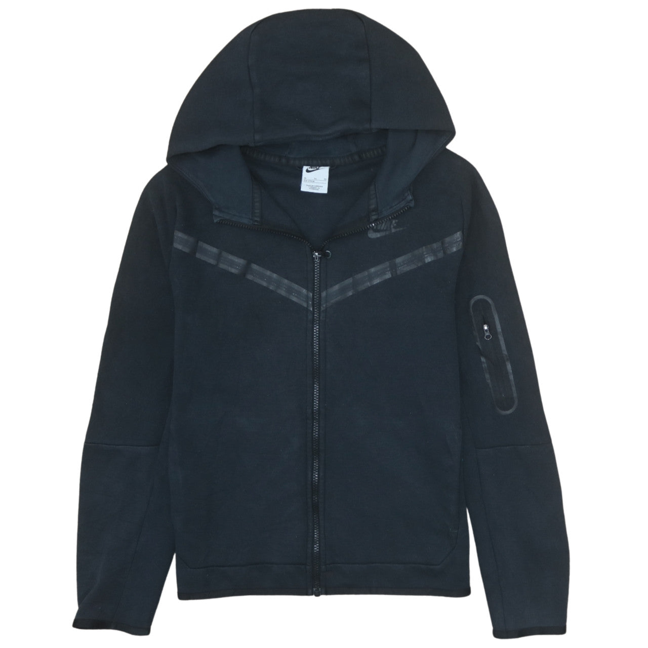 Nike Boys Black Full Zip Hoodie XL 158-170cm Fleece Casual Sweatshirt