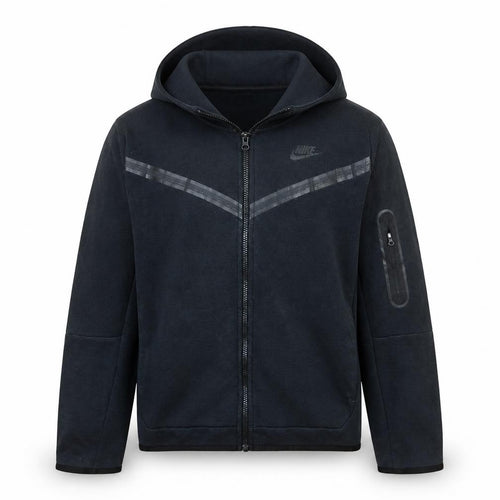Nike Boys Black Full Zip Hoodie XL 158-170cm Fleece Casual Sweatshirt