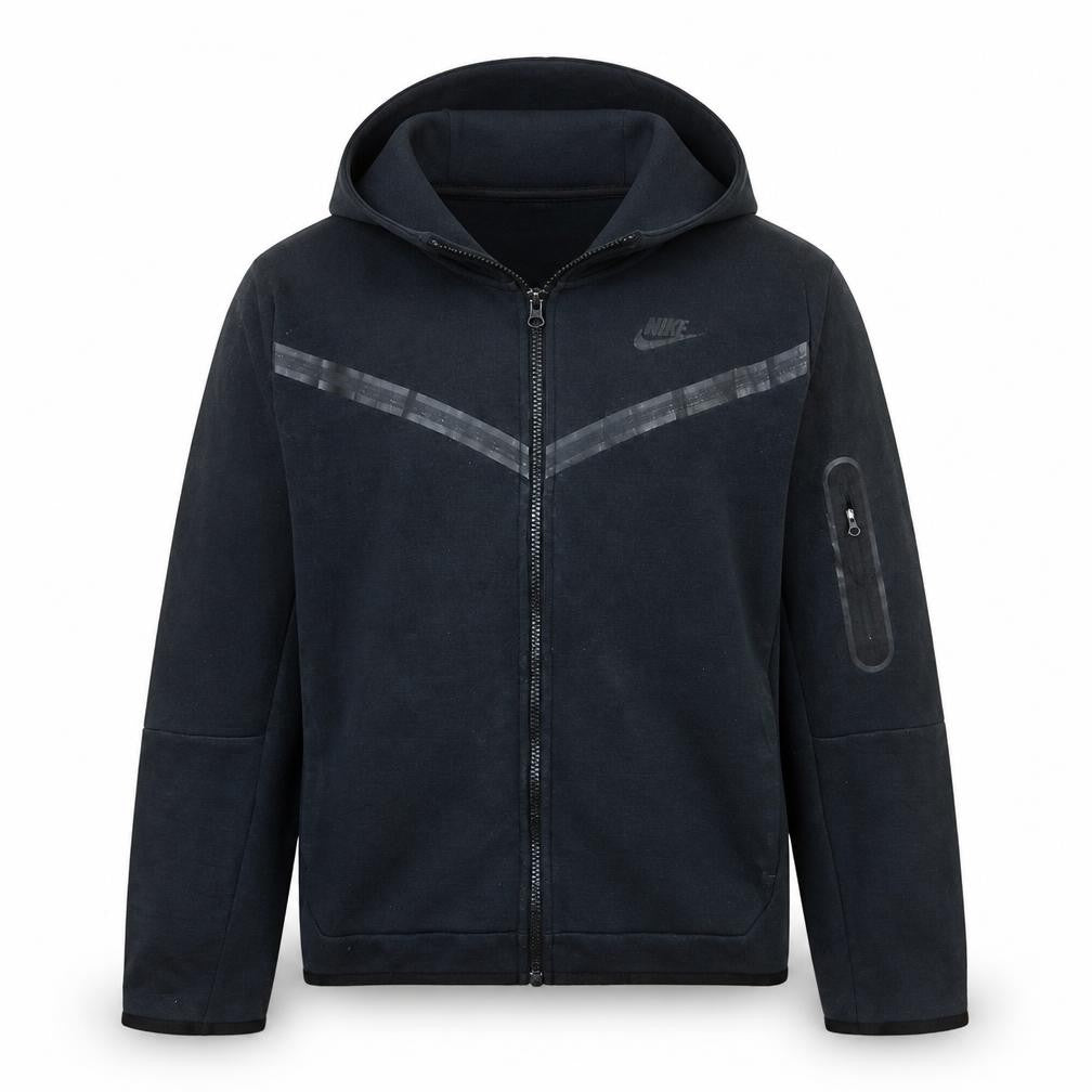 Nike Boys Black Full Zip Hoodie XL 158-170cm Fleece Casual Sweatshirt