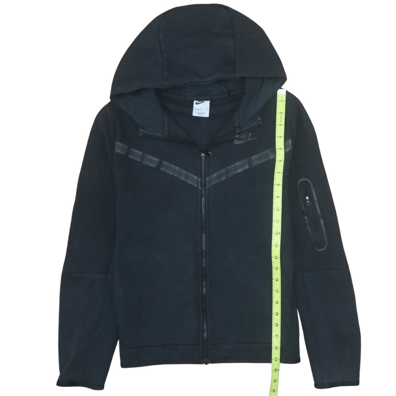 Nike Boys Black Full Zip Hoodie XL 158-170cm Fleece Casual Sweatshirt