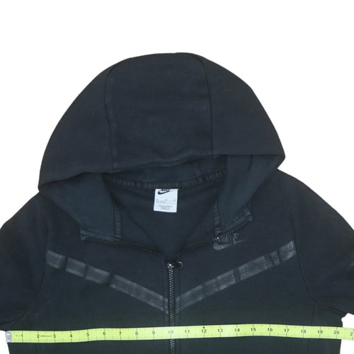 Nike Boys Black Full Zip Hoodie XL 158-170cm Fleece Casual Sweatshirt