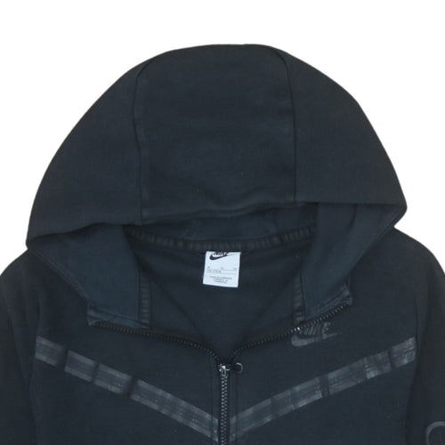 Nike Boys Black Full Zip Hoodie XL 158-170cm Fleece Casual Sweatshirt