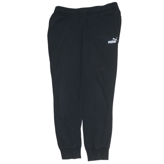 Puma Mens Black Jogger Sweatpants M Regular Fit Fleece Sports Trousers