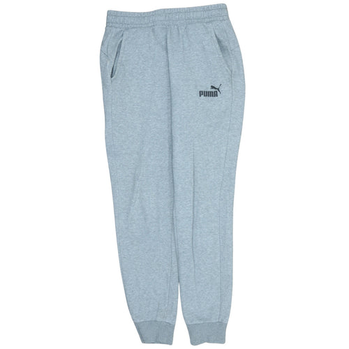 Puma Men's Grey Jogger Sweatpants S Regular Fit Elastic Waist Activewear