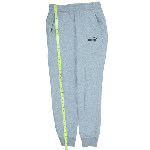 Puma Men's Grey Jogger Sweatpants S Regular Fit Elastic Waist Activewear