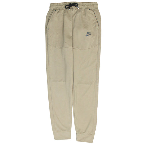 Nike Men Beige Jogger Trousers M Elastic Waist Tapered Fit