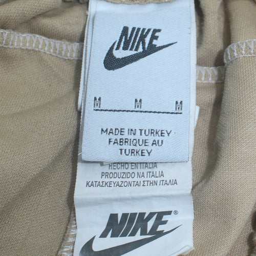 Nike Men Beige Jogger Trousers M Elastic Waist Tapered Fit