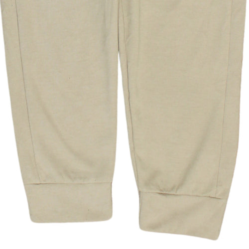 Nike Men Beige Jogger Trousers M Elastic Waist Tapered Fit