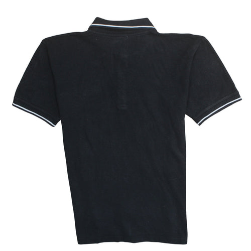 FILA Men's Black Regular Fit Cotton Short Sleeve Polo Shirt M