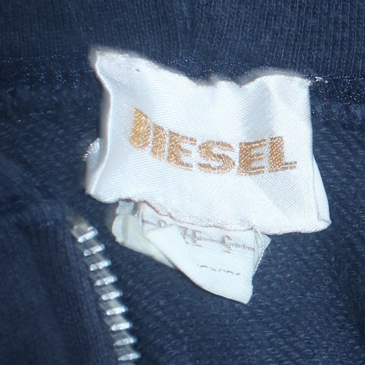 Diesel Men's Blue Full Zip Hoodie Size S College Style
