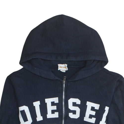 Diesel Men's Blue Full Zip Hoodie Size S College Style
