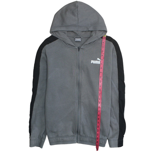 Puma Men's Grey Full Zip Hoodie XL Sportswear Sweatshirt