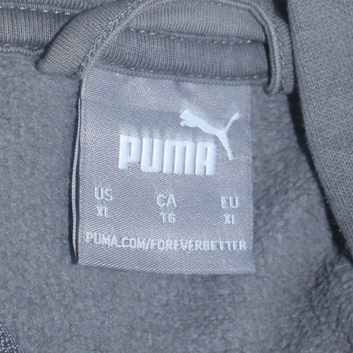 Puma Men's Grey Full Zip Hoodie XL Sportswear Sweatshirt