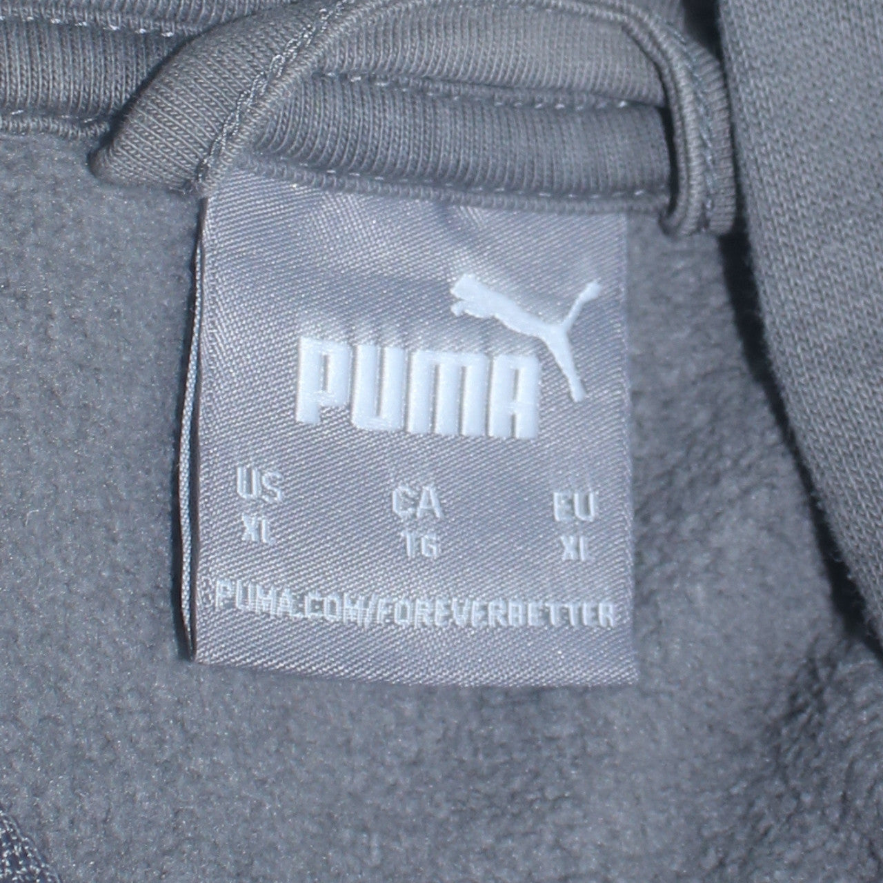 Puma Men's Grey Full Zip Hoodie XL Sportswear Sweatshirt