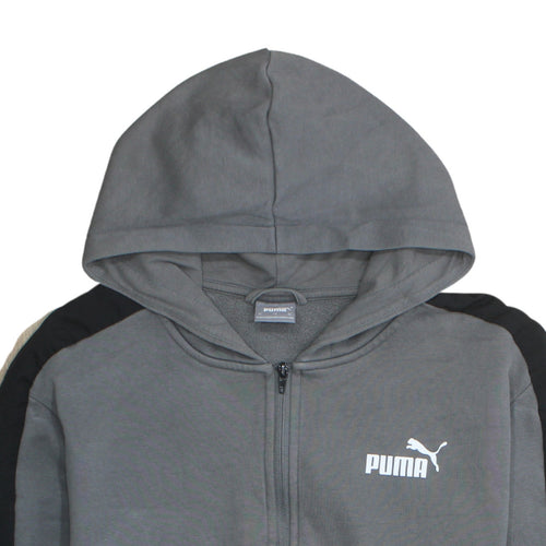 Puma Men's Grey Full Zip Hoodie XL Sportswear Sweatshirt