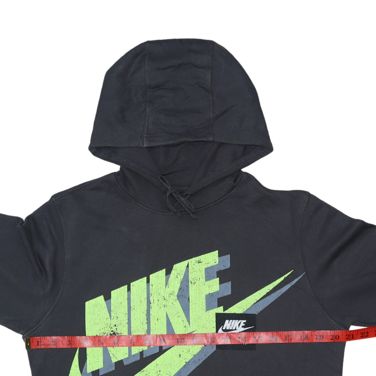 Nike Men's Black Small Pullover Hoodie with Retro Air Logo