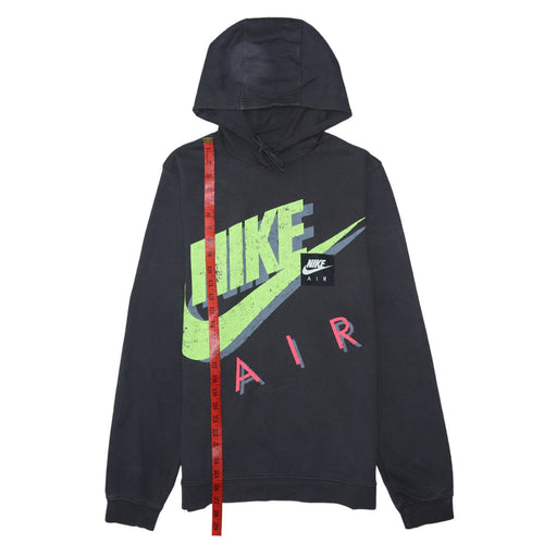 Nike Men's Black Small Pullover Hoodie with Retro Air Logo