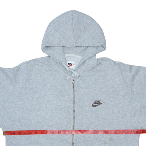 Nike Men's Grey Full Zip Hoodie Size L Regular Fit Sportswear