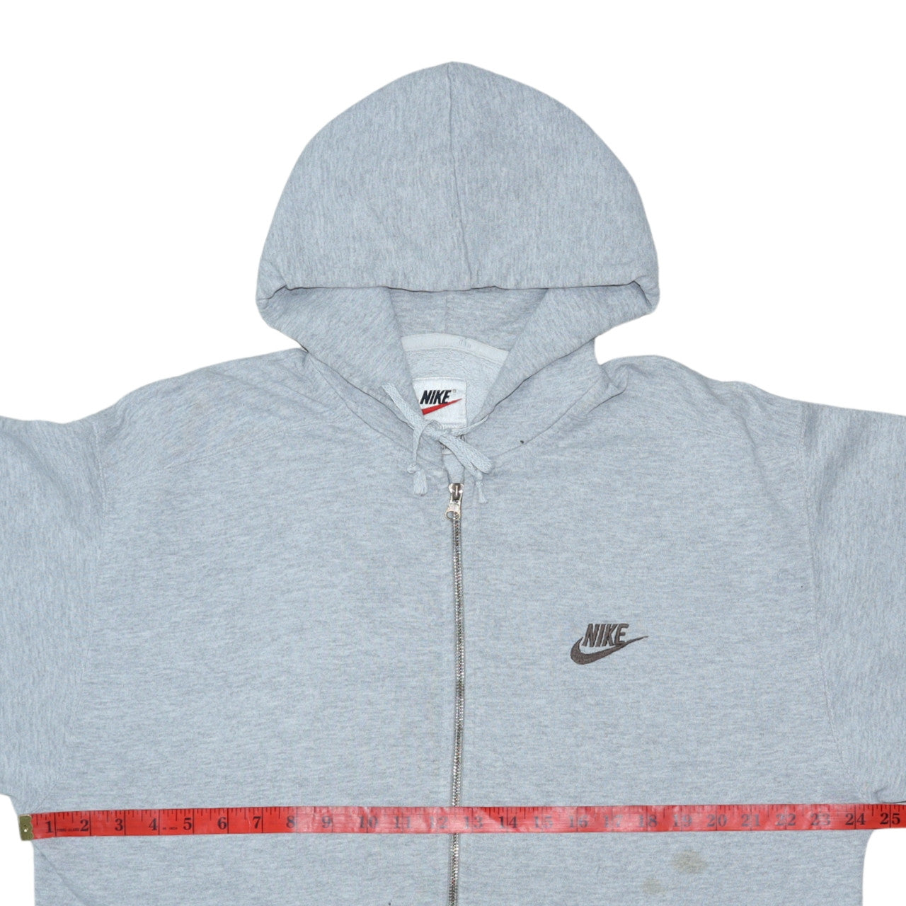 Nike Men's Grey Full Zip Hoodie Size L Regular Fit Sportswear