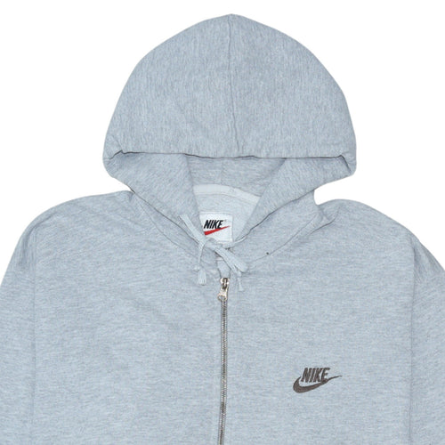 Nike Men's Grey Full Zip Hoodie Size L Regular Fit Sportswear