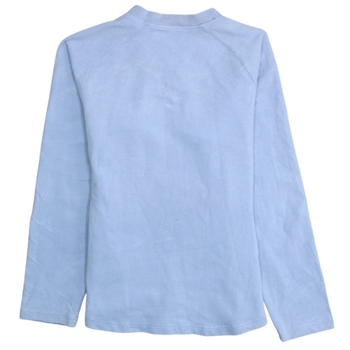 Adidas Women Light Blue V-Neck Pullover Sweatshirt Size 14