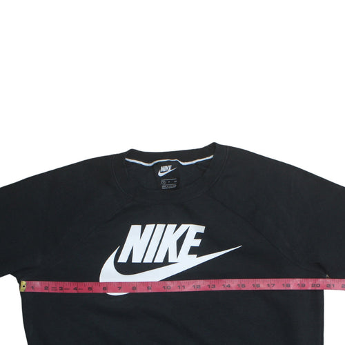 Nike Men's Black S Pullover Crew Neck Logo Sweatshirt